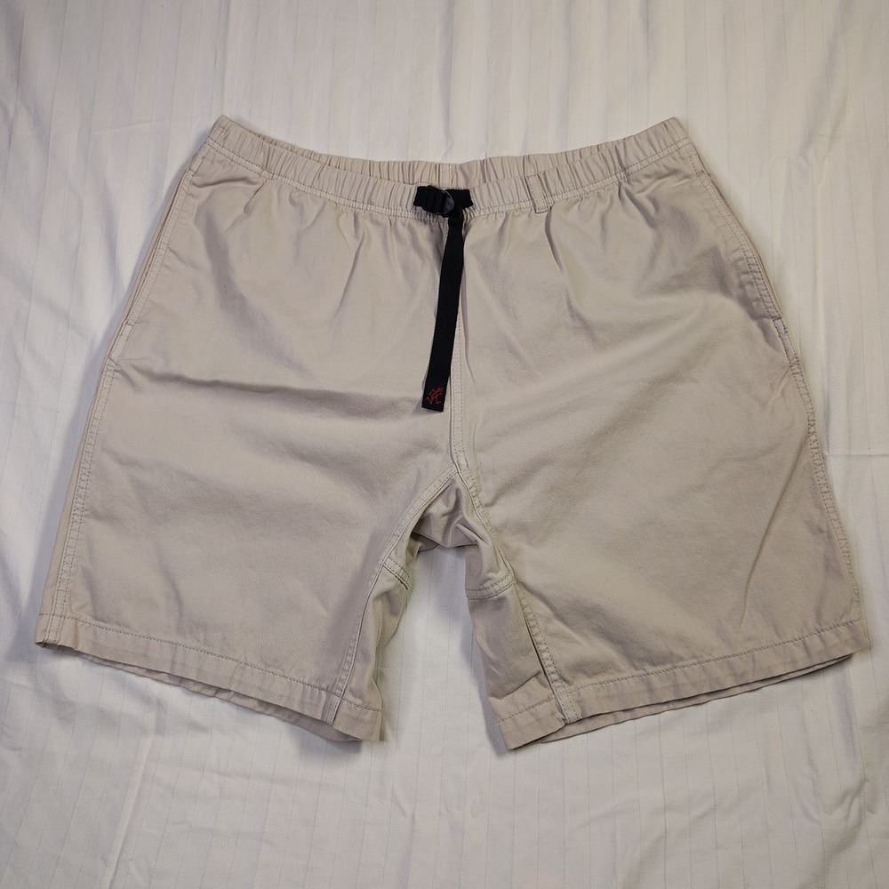 Gramicci G-Shorts Shorts Mens XXL Khaki Tan Cotton Climbing Cinch Belt 4279